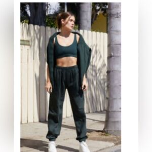 Matching Set of Joggers & Hoodie John Galt Brandy Melville Green Sweatpants